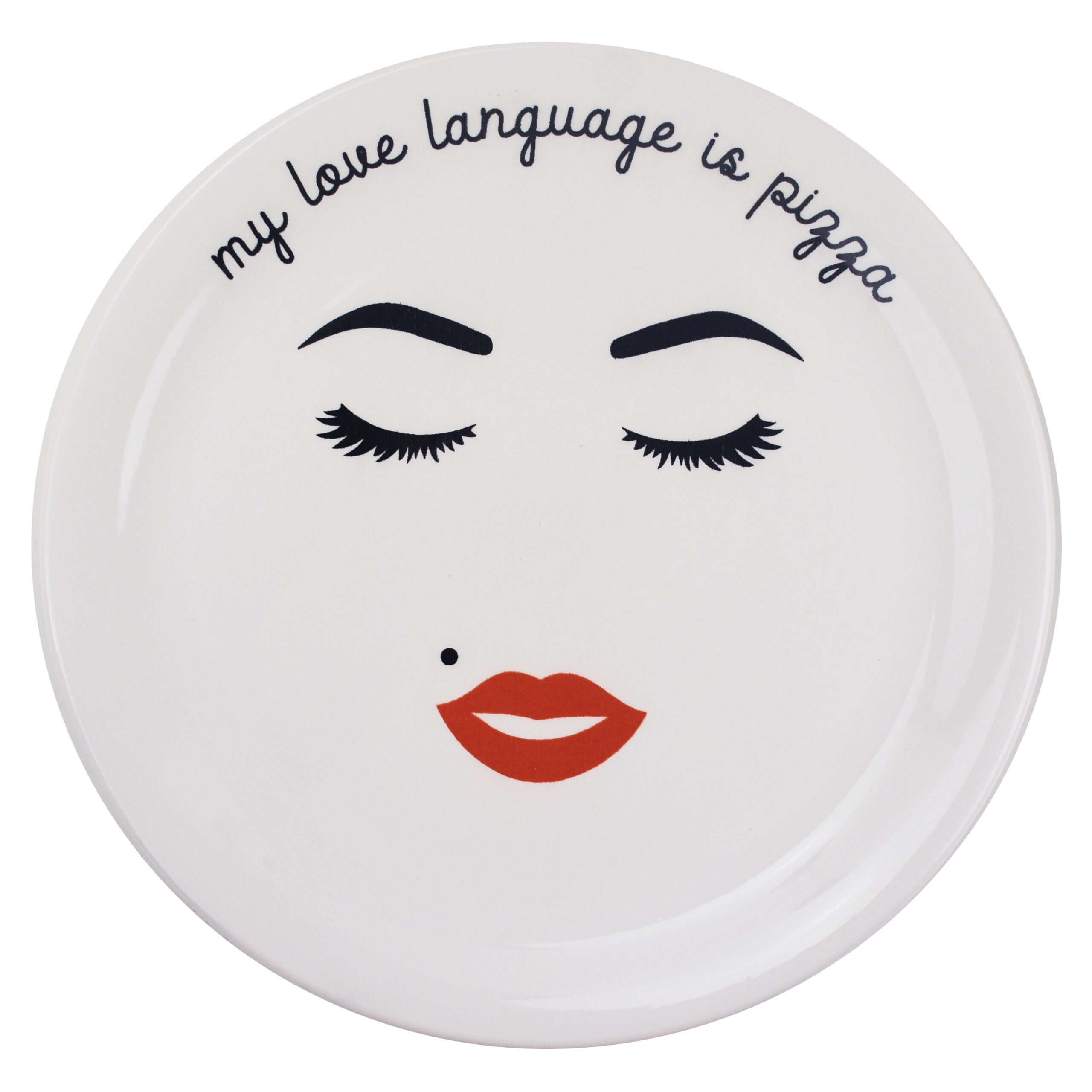 ARCUCCI SMORFIA PIZZA PLATE 31CM - My love language is pizza